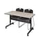 Kobe Rectangle FlipTop Table, 48" W, 29" H, Laminate Top, Maple MKFTM4824PL44BK - alternate 1